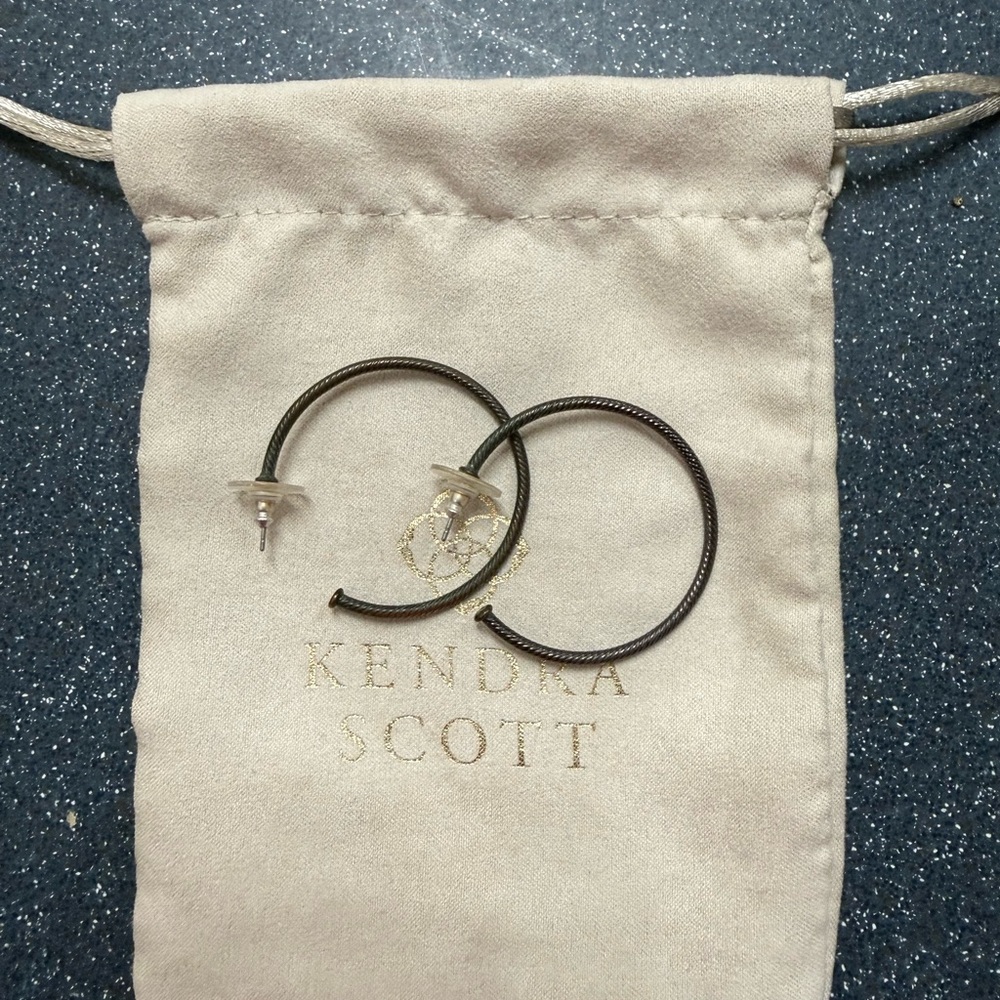 Kendra Scott Dark Metallic Hoop Earrings